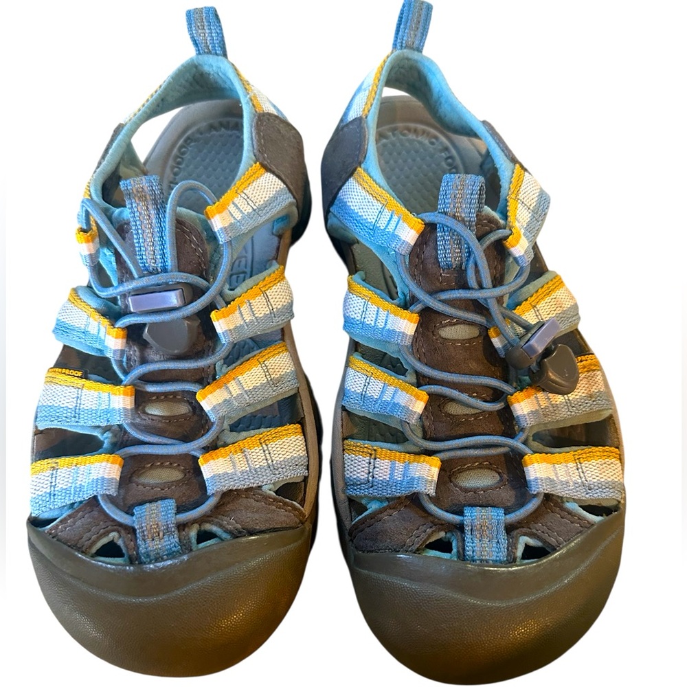 Keen Women Sandal Shoe | Newport H2
Athletic Sport | Gray/Blue/Yellow | Size 7